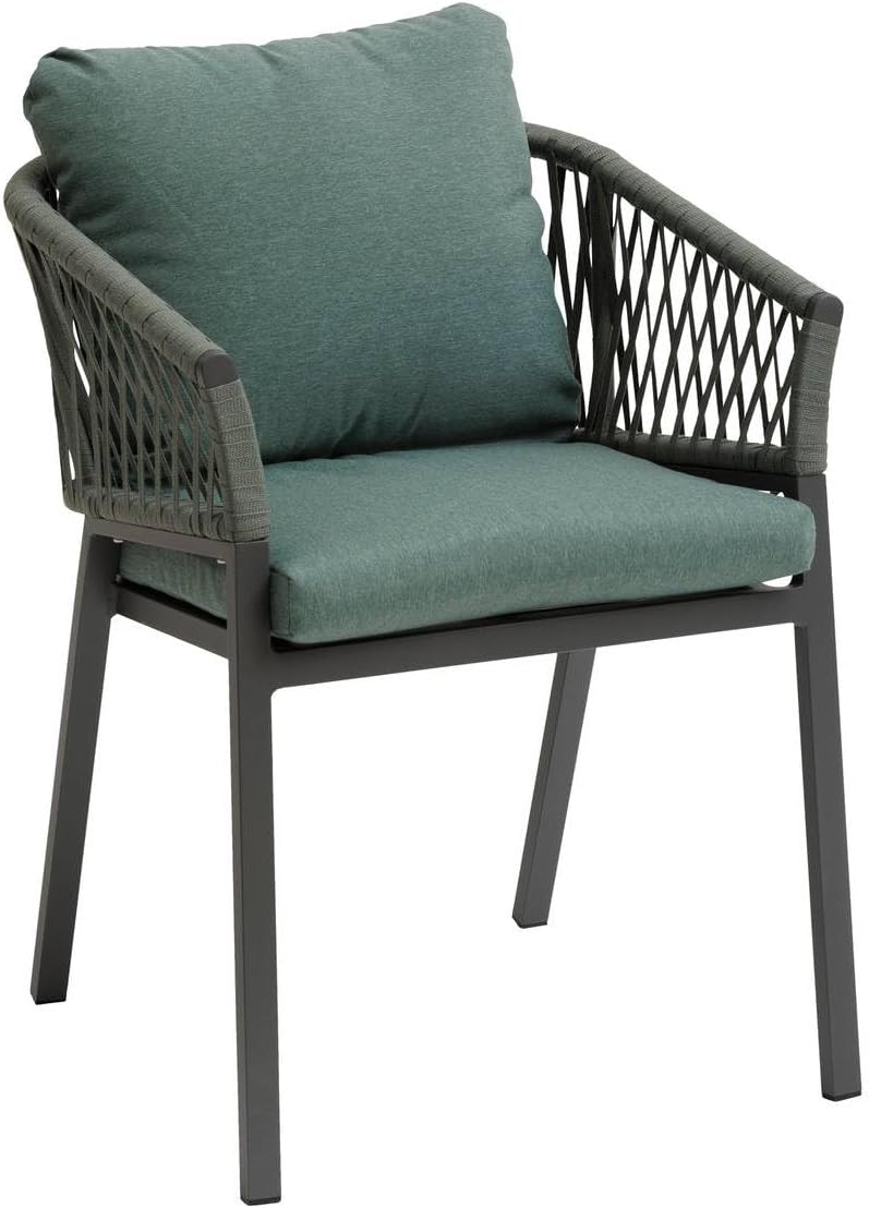 Hespéride - Lot de 2 Fauteuils de Jardin Oriengo Olive et Graphite Anti-Rouille Tissu Déperlant Coussins Déhoussables Mobilier pour Terrasse Balcon – Image 3