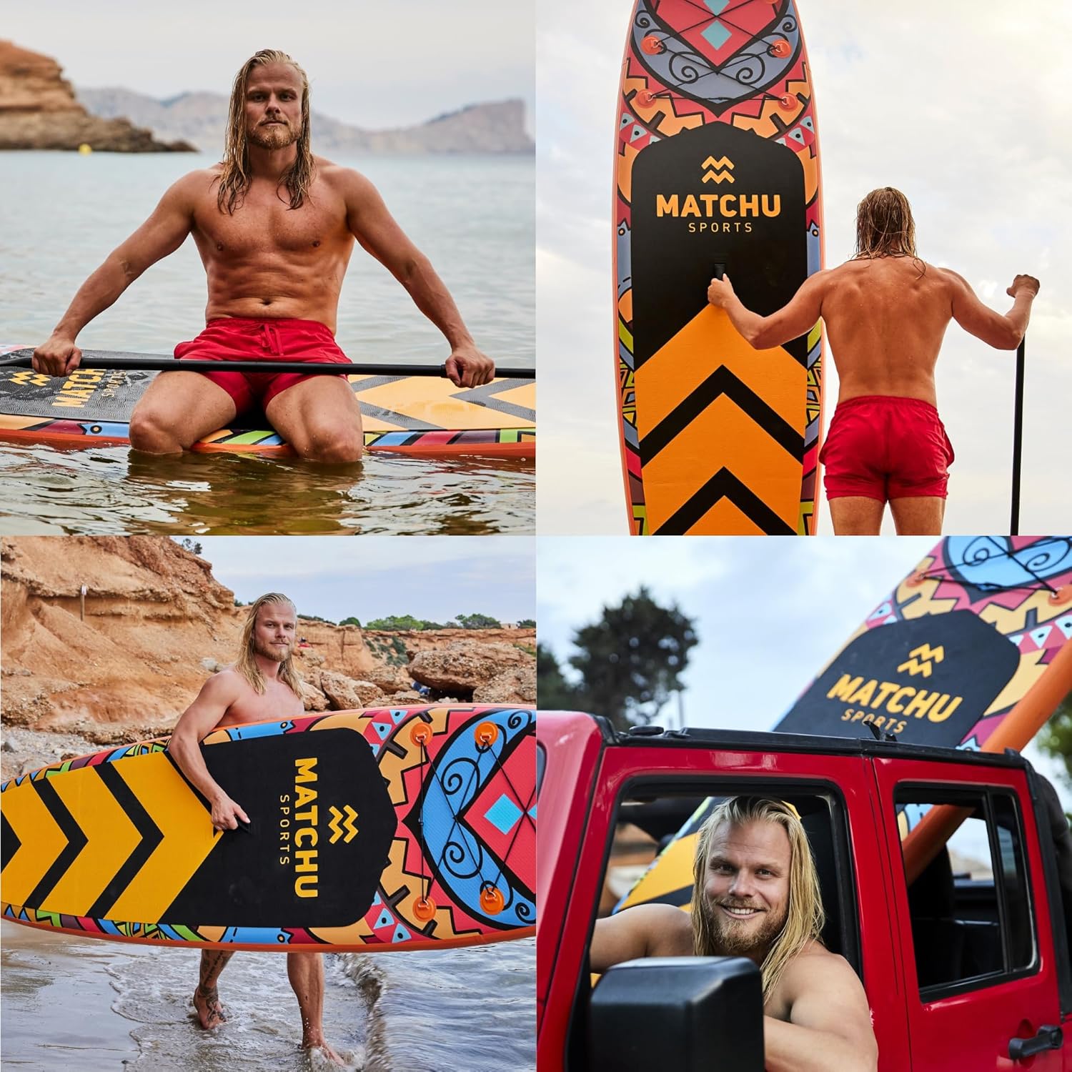 MATCHU - Paddle Gonflable - Stand Up Paddle - Ensemble Complet - Gonflable - Antidérapant - 320x81x15 CM - Capacité de Charge: 150 KG - pour 2 Personnes - pour Adultes et Enfants – Image 7