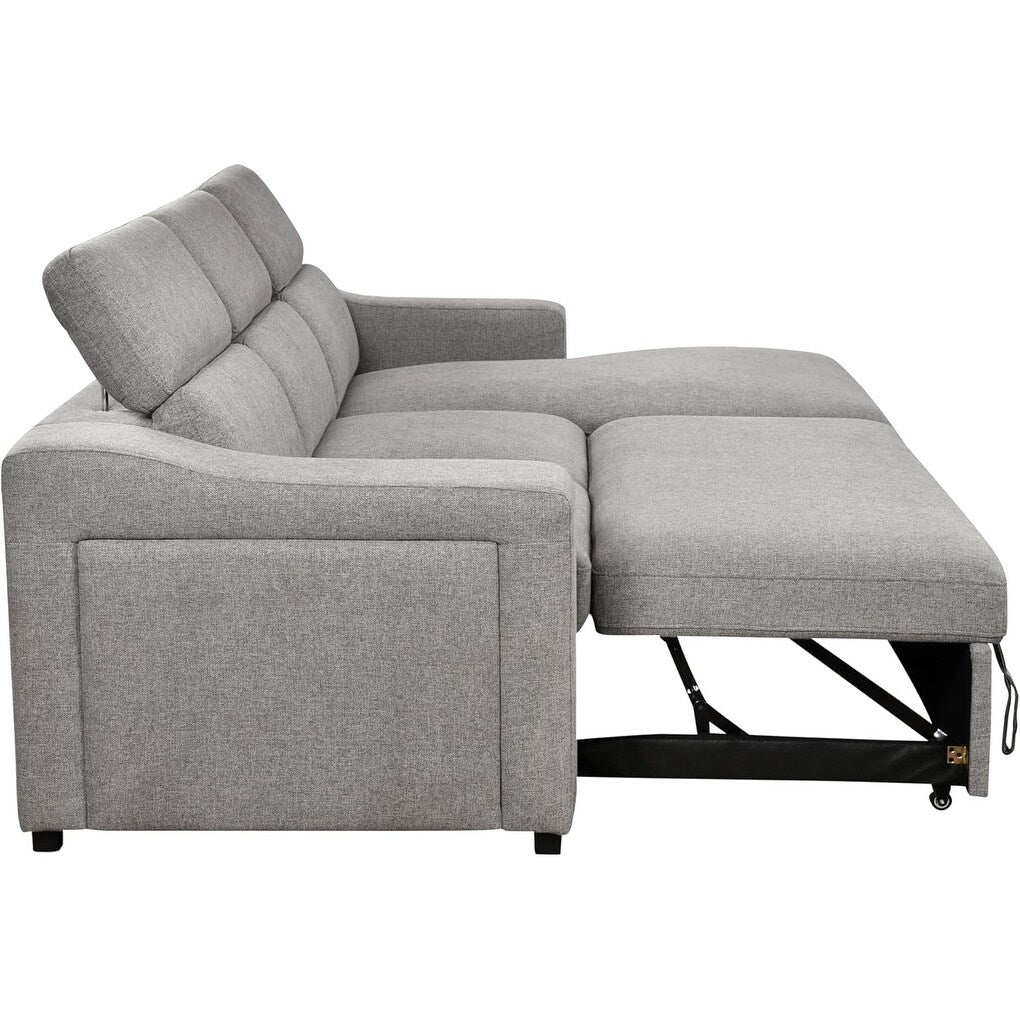 Roomfitters 103 Convertible Sectional Sofa with Storage Chaise, Adjustable Headrests, L-Shaped Sleeper Corner Sofa – Image 5