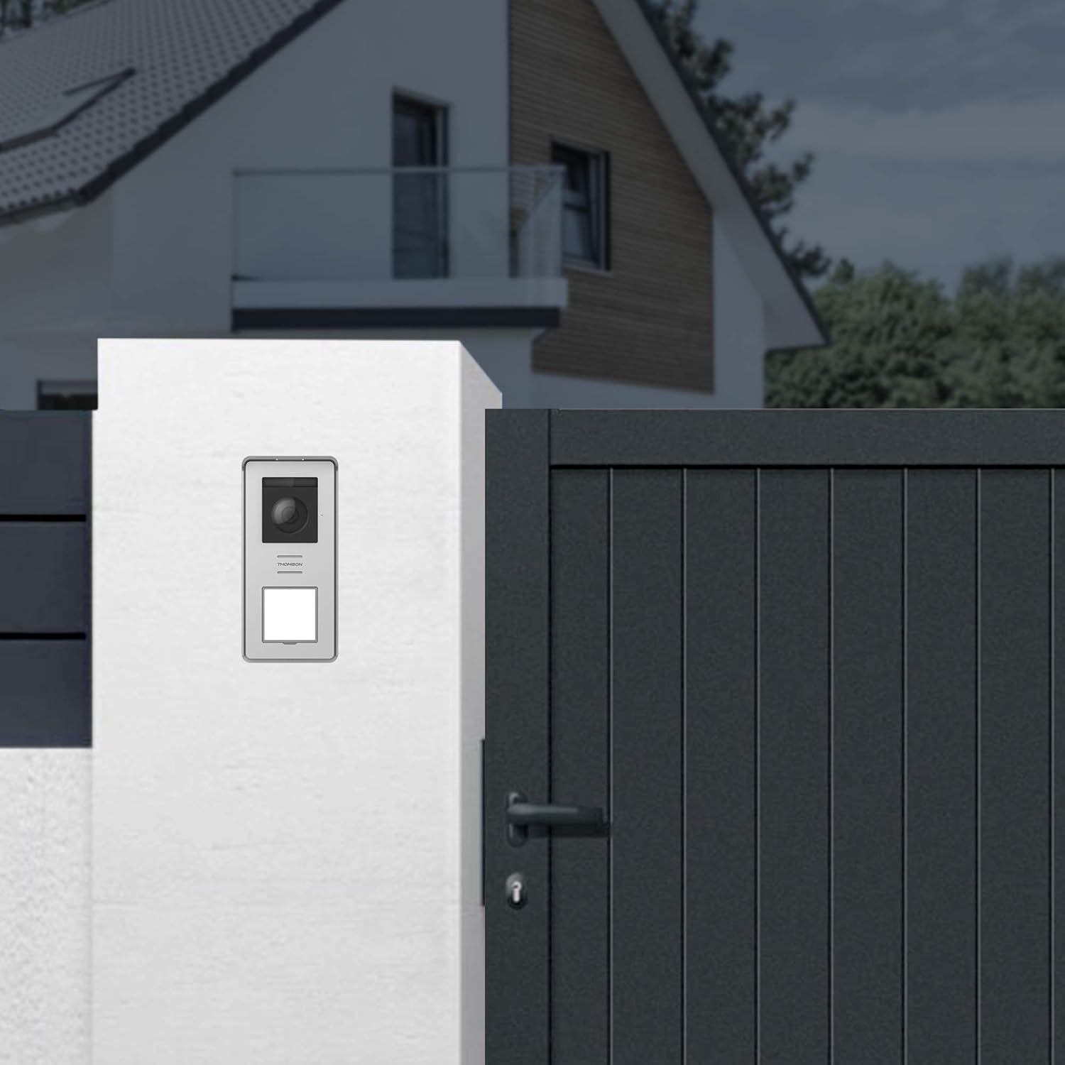 Visiophone Couleur sans Fil, Installation simple et sans fil, Portée de 350m* entre la platine de rue et l’écran, Qualité vidéo HD ,720p, mémoire interne : carte SD - Thomson Air - 512286 – Image 3