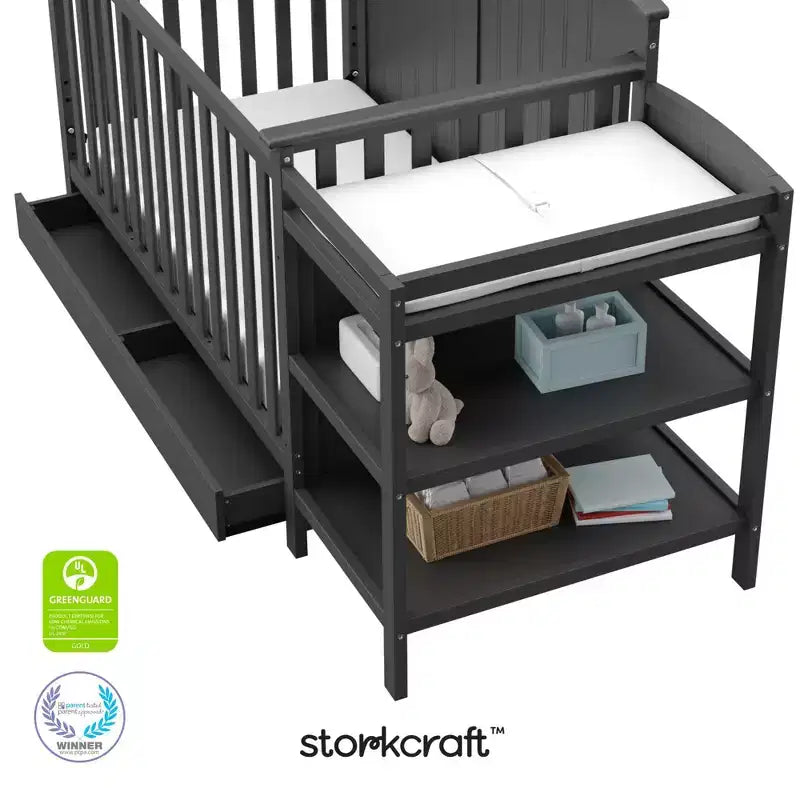 Storkcraft Steveston 5-in-1 Convertible Crib and Changer with Drawer – Image 3