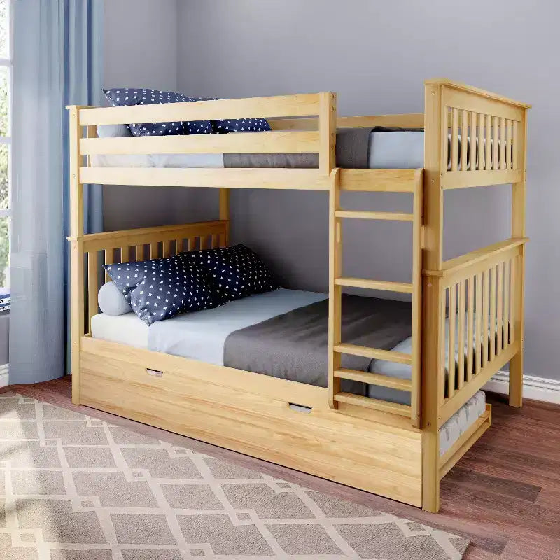 Max & Lily Full over Full Bunk Bed with Trundle Bed – Image 34