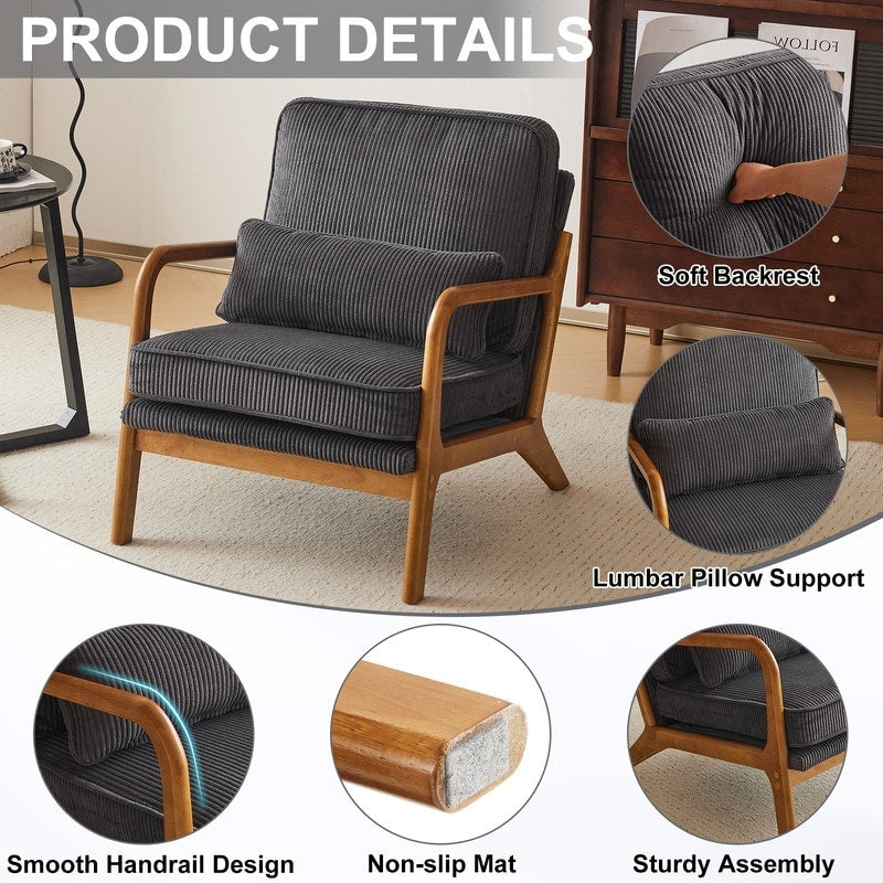 Mid Century Modern Upholstered Accent Chair – Image 70