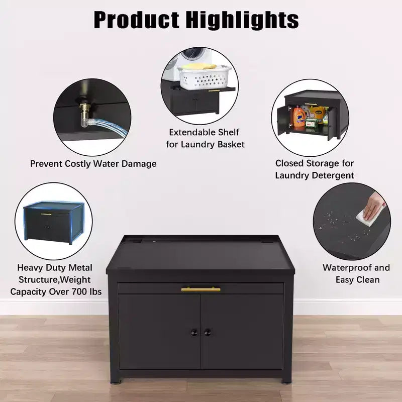 GDLF Laundry Pedestal Heavy Duty Metal Washer Dryer Pedestal 29 Universal Fit Anti-Vibration Washing Machine Stand – Image 16