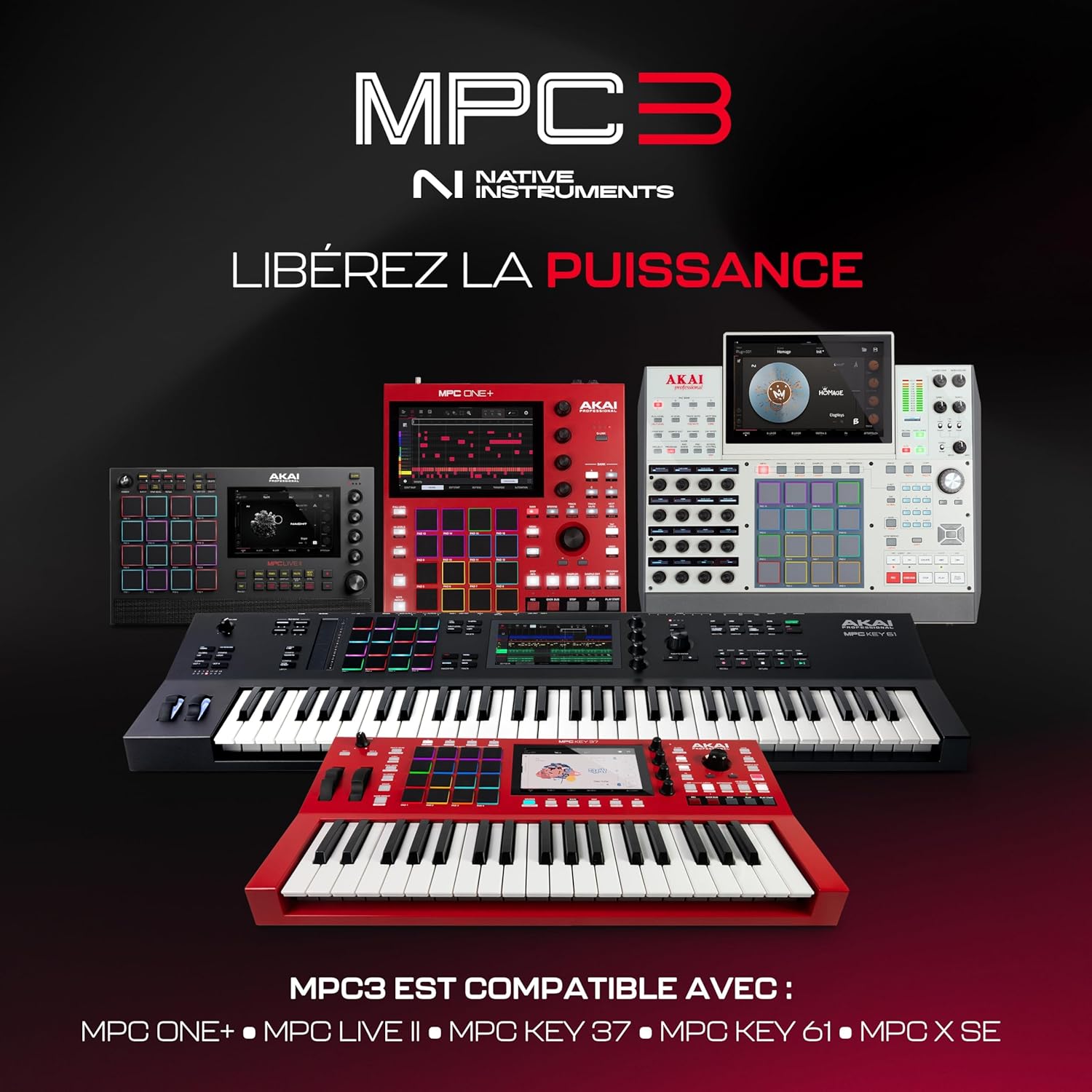 Akai Professional MPC One+ Standalone Drum Machine, Beat Maker et Contrôleur MIDI avec WiFi, Bluetooth, Pads de Batterie, Plug-ins de Synthèse, Écran Tactile et Intégration Native Instruments – Image 3