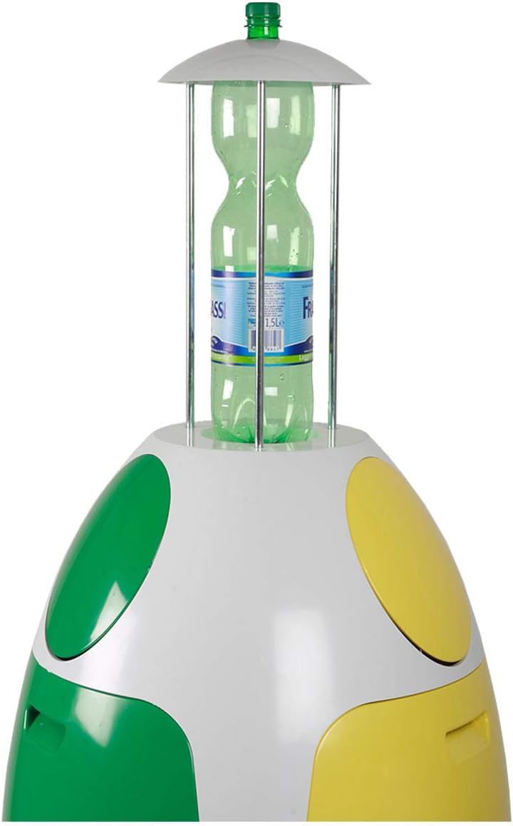 SoldiDesign Ovetto Poubelle de Recyclage 54L (3 x 18L), Système de tri sélectif, tri des déchets, 3 Compartiments, Poubelle Cuisine Blanc Amical Taille Unique – Image 8