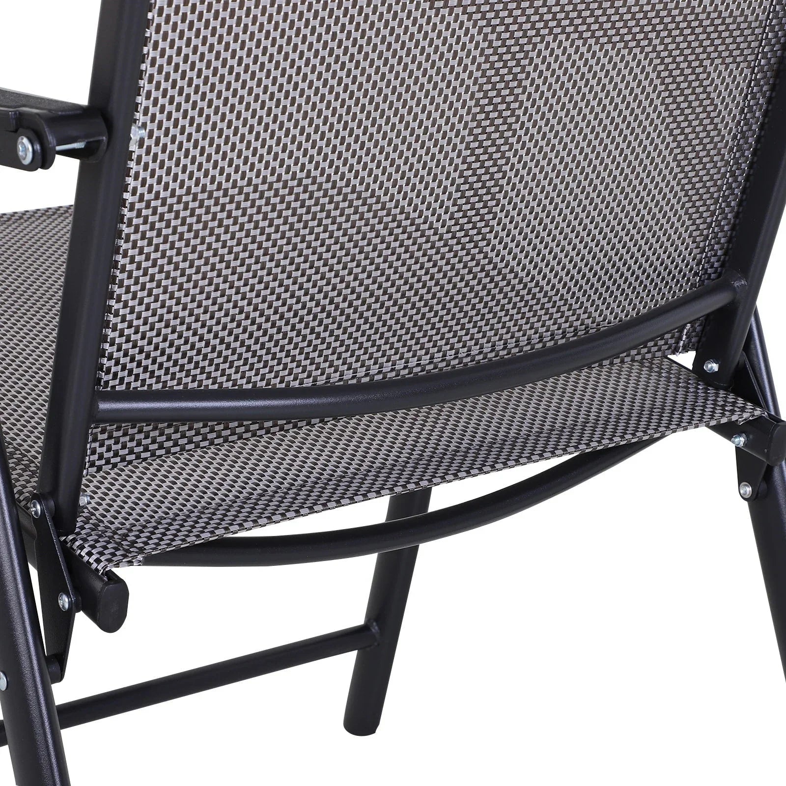 Outsunny 4-piece Folding Patio Chair Set with a Simple & Chic Design, Comfortable for the Deck, Garden, Yard & Travel – Image 10