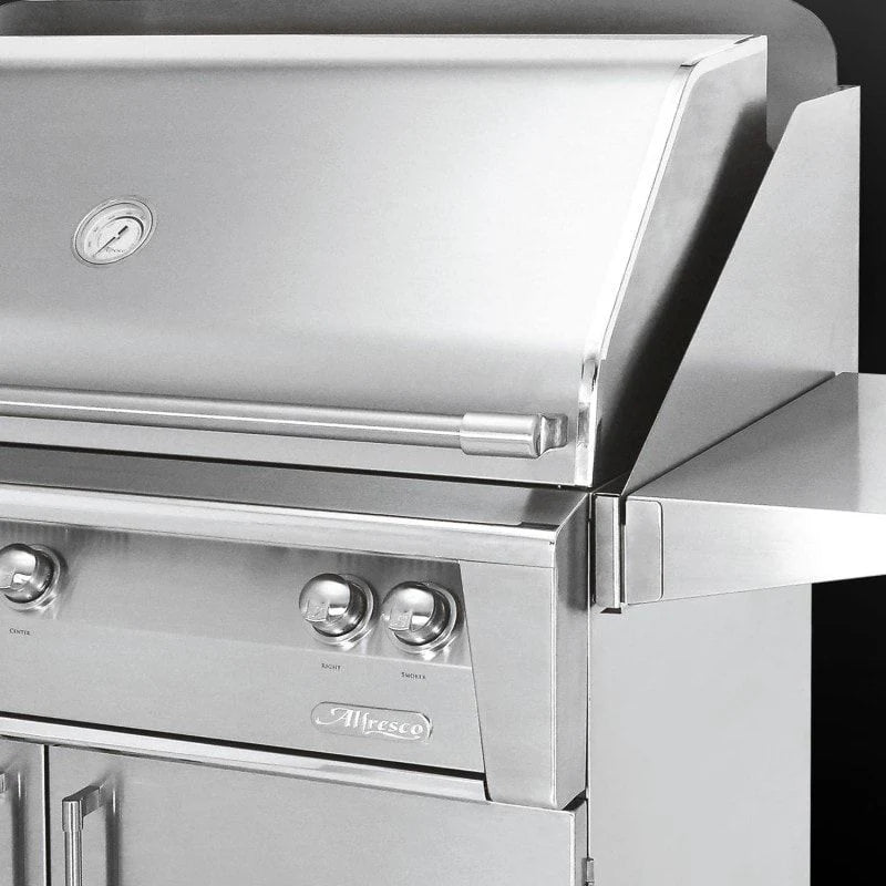 Alfresco 30-Inch Stainless Steel Wind Guard Grill on Cart – Image 3