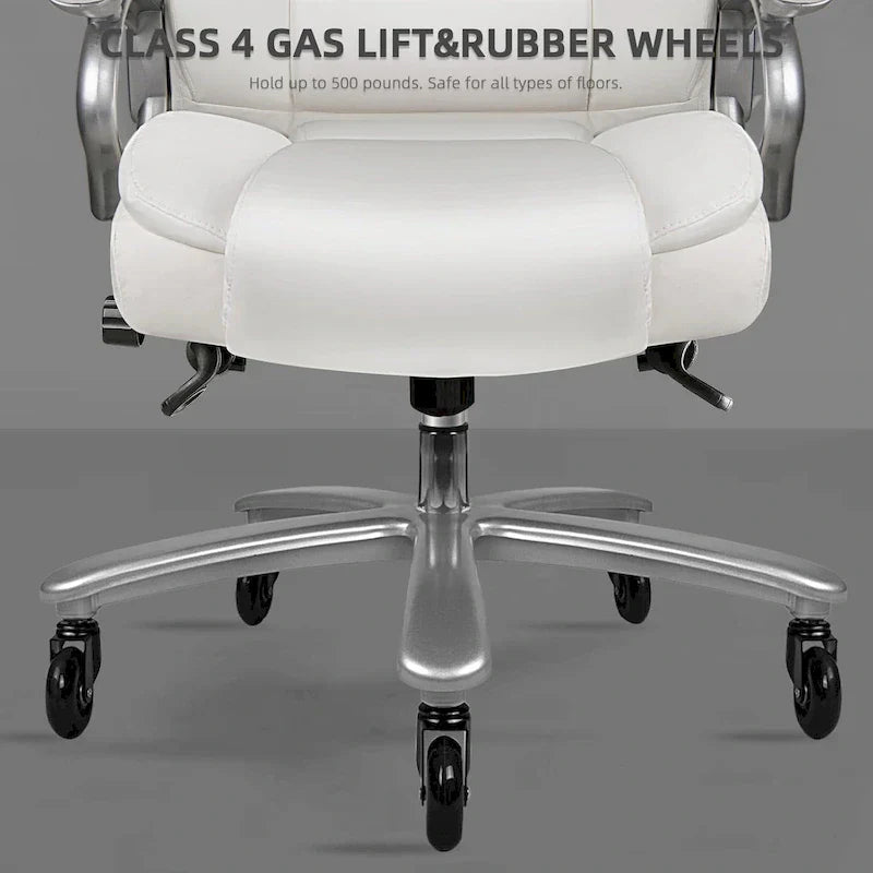 Bossin Big and Tall Executive Office Chair,500LBS Adjustable Lumbar Support Ergonomic Chair with High Back PU Leather Computer – Image 22