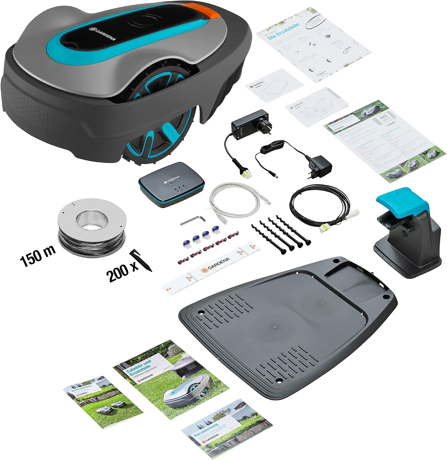Gardena Tondeuse Robot Smart SILENO City 500 m² Set: Technologie Lona IA innovante, réglage Via Application, SensorControl, pour pentes 35% Max, passerelle Smart, FR-Version (19602-66) – Image 7