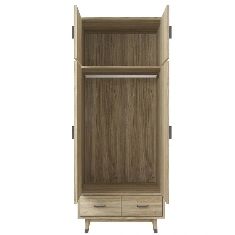 Wooden Armoire with 4 Drawers – Image 6