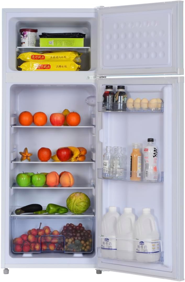 METRO Professional aro Réfrigérateur combiné DFZW1450E, PCM, 55 x 57 x 141 cm, 162 L, avec congélateur (44 L), 3 étagères réglables, blanc – Image 3
