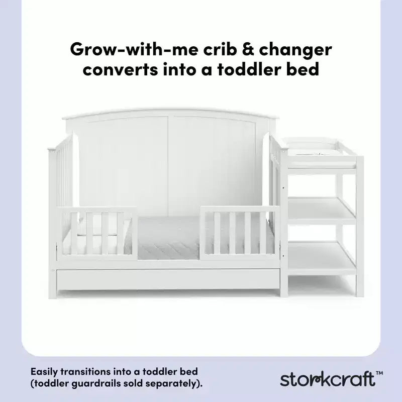 Storkcraft Steveston 5-in-1 Convertible Crib and Changer with Drawer – Image 18