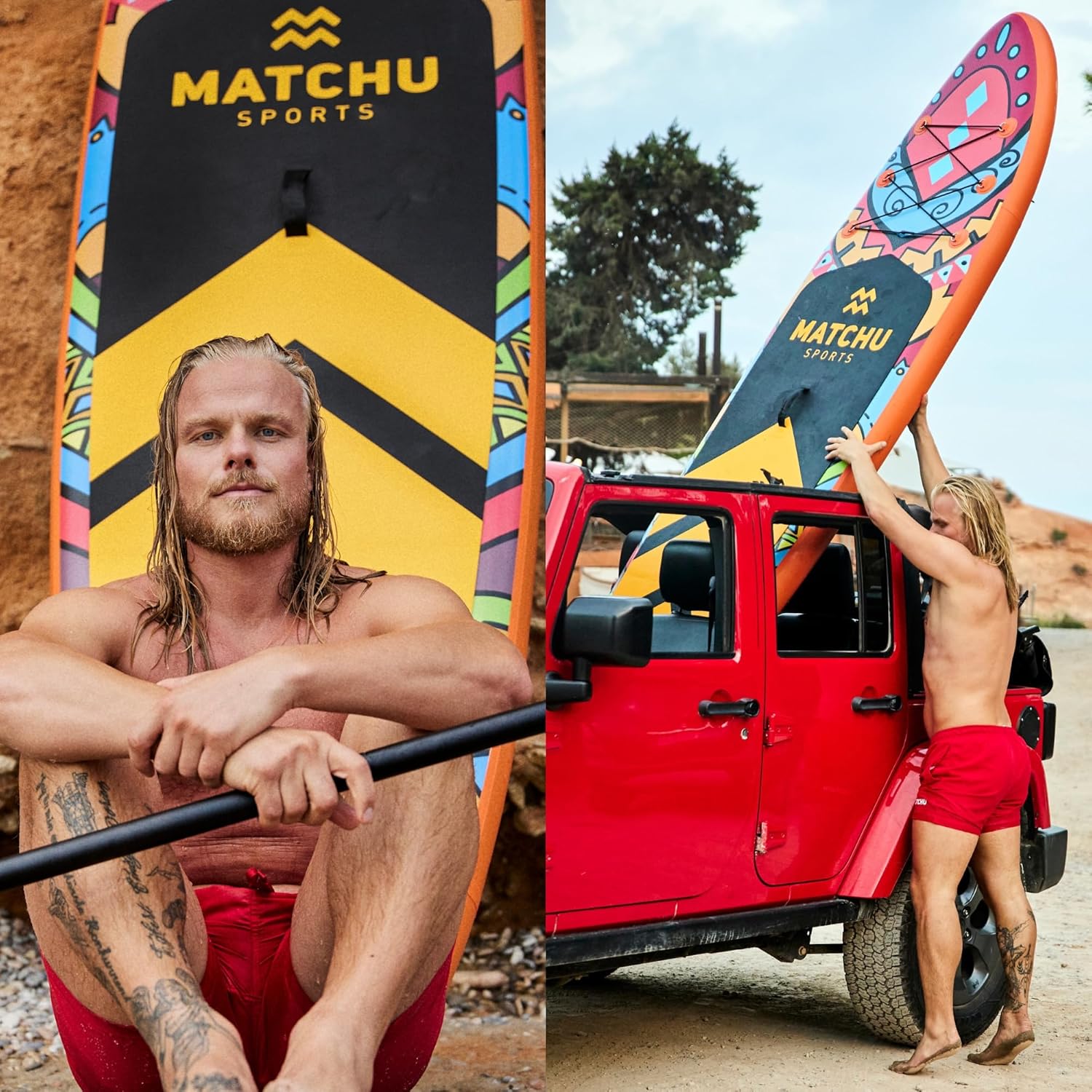 MATCHU - Paddle Gonflable - Stand Up Paddle - Ensemble Complet - Gonflable - Antidérapant - 320x81x15 CM - Capacité de Charge: 150 KG - pour 2 Personnes - pour Adultes et Enfants – Image 6
