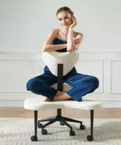 Alternative view of Pinmoco Ergonomic Criss Cross Office Chair, Height Adjustable Meditation Chair, 360 Swivel, Lumbar Support, Task and Office Chair, ADHD Chair