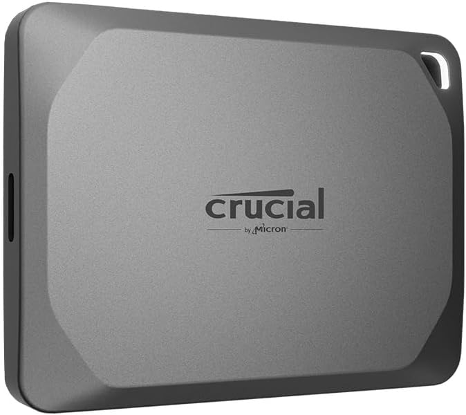 Crucial X9 Pro 2To Disque SSD Externe Portable, Jusqu’à 1050Mo/s en lecture et en écriture, Résistance à l’eau et à la poussière IP55, USB-C 3.2 - CT2000X9PROSSD902