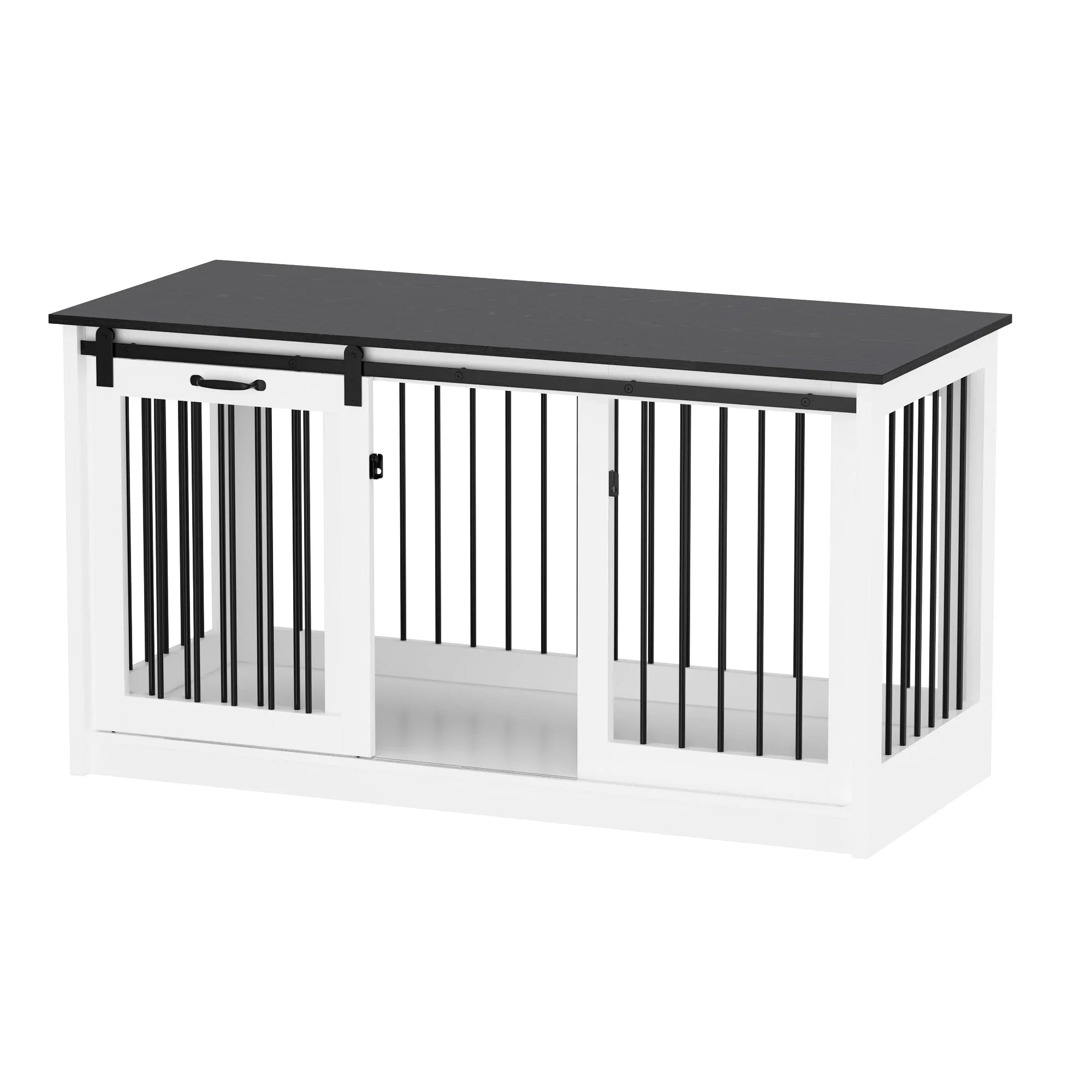 Pet Residence with Iron Tube Reinforcement Stylish & Sturdy Dog Crate – Image 34