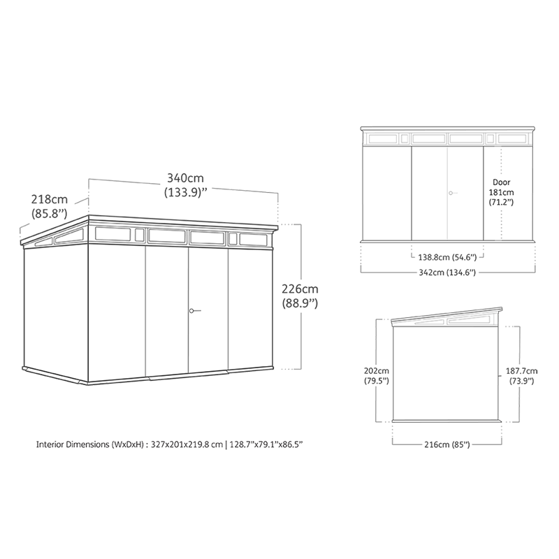 keter Cortina 11x7 Storage Shed – Image 2