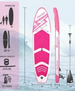 Alternative view of FBSPORT 11' Premium Inflatable Stand Up Paddle Board, Yoga Board with Durable Sup Accessories & Carry Bag.Wide Stance, Surf Control, Non-Slip Deck, Leash, Paddle and Pump for Youth & Adult