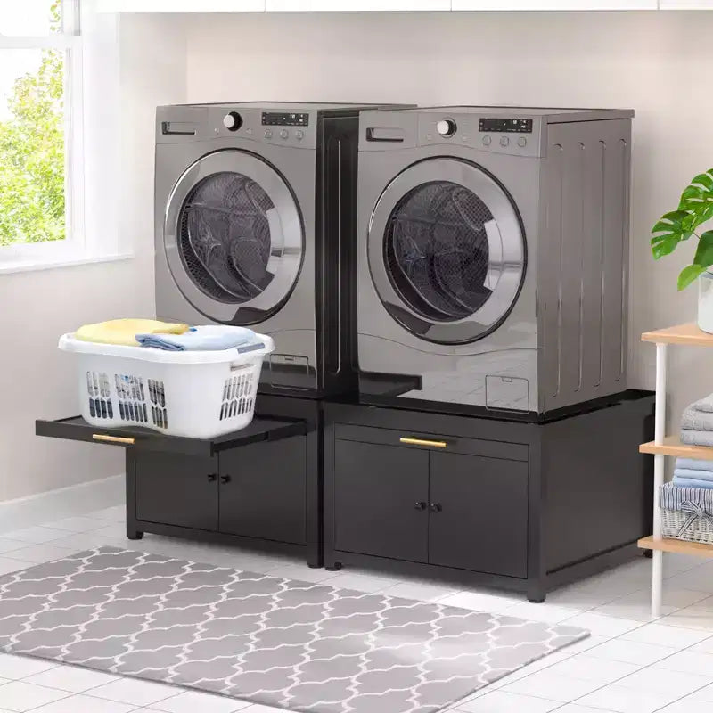 GDLF Laundry Pedestal Heavy Duty Metal Washer Dryer Pedestal 29 Universal Fit Anti-Vibration Washing Machine Stand – Image 15