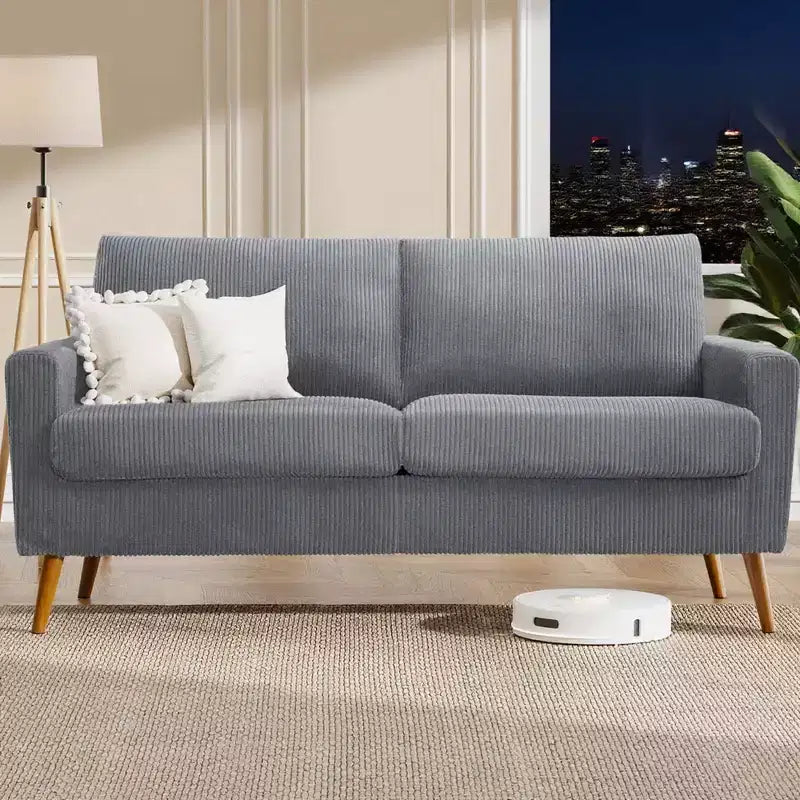 68 Loveseat Sofa Comfy Couch,Modern Loveseat Couches for Living Room/Bedroom,Comfy Sofa with Spring Cushion,Solid Wood,Tool-Free Assembly – Image 4