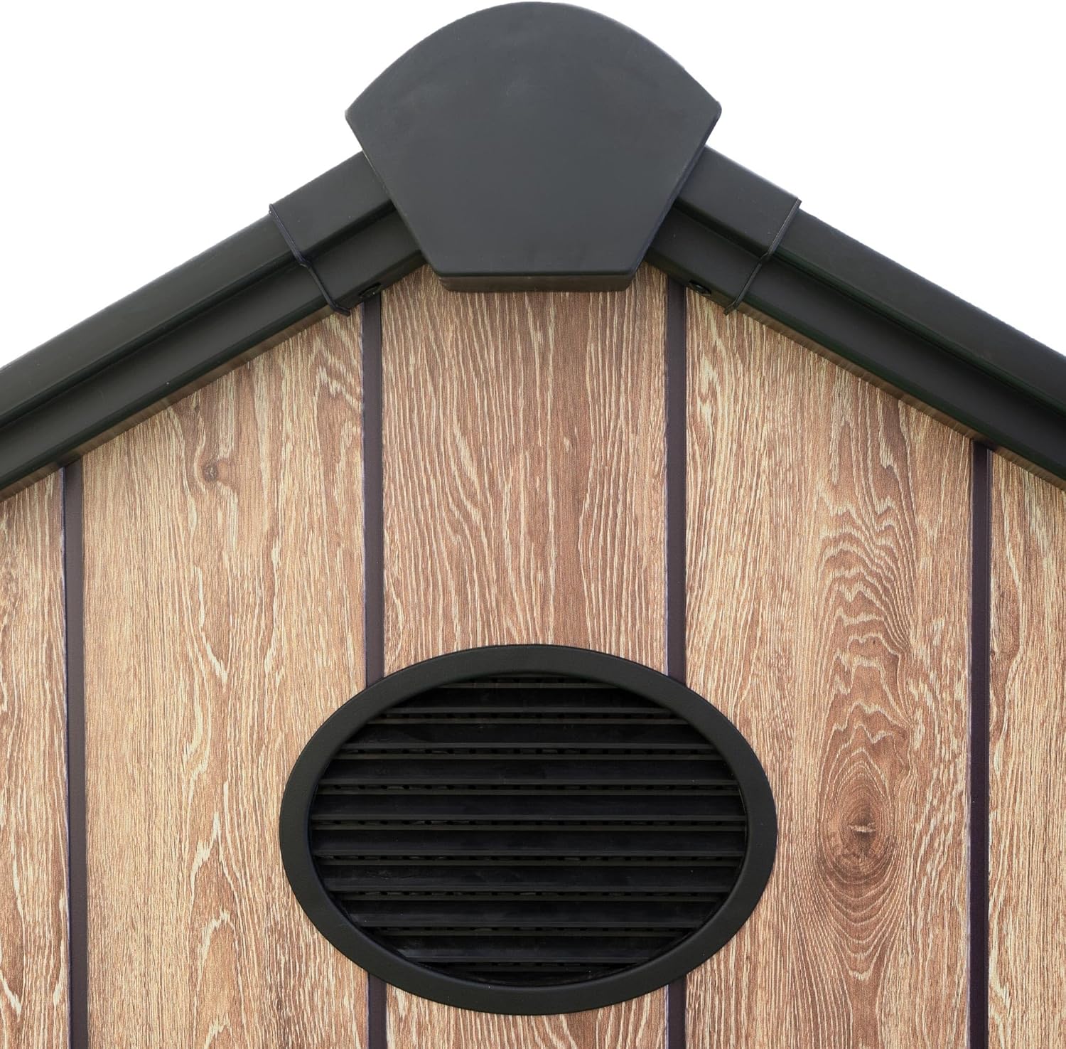 Hoggar Abri de jardin en résine 5,02 m² Oak O50 - Sol inclus - Fenêtre latérale - Aspect bois premium - Double porte large - Protection UV et imperméable - Fermeture par goupille - aérations – Image 8