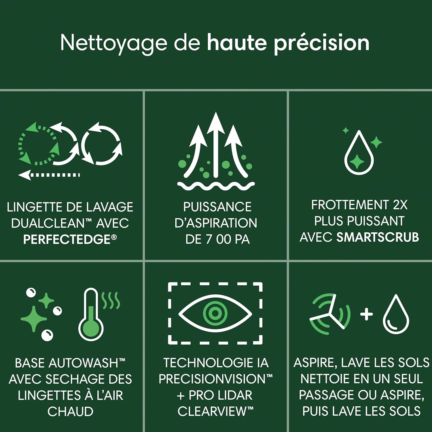 iRobot Roomba Plus 505 Combo Robot + AutoWash - Base Multifonction - Lavage et séchage à l'air Chaud des lingettes - PrecisionVision IA - LiDAR Clearview Pro - 75 Jours d'autovidage - Noir – Image 2
