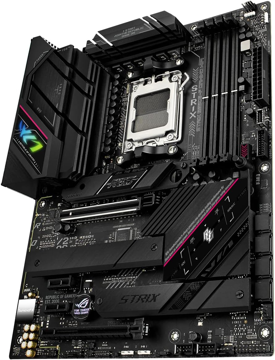 ROG STRIX B650E-F Gaming Wifi - Carte mère AMD Ryzen AM5 ATX (12 plus 2 phases d'alimentation, DDR5, 3 x M.2, PCIe 5.0, WiFi 6E, 2.5G LAN, USB 3.2 Gen 2x2 Type-C port, Aura Sync RGB) – Image 9