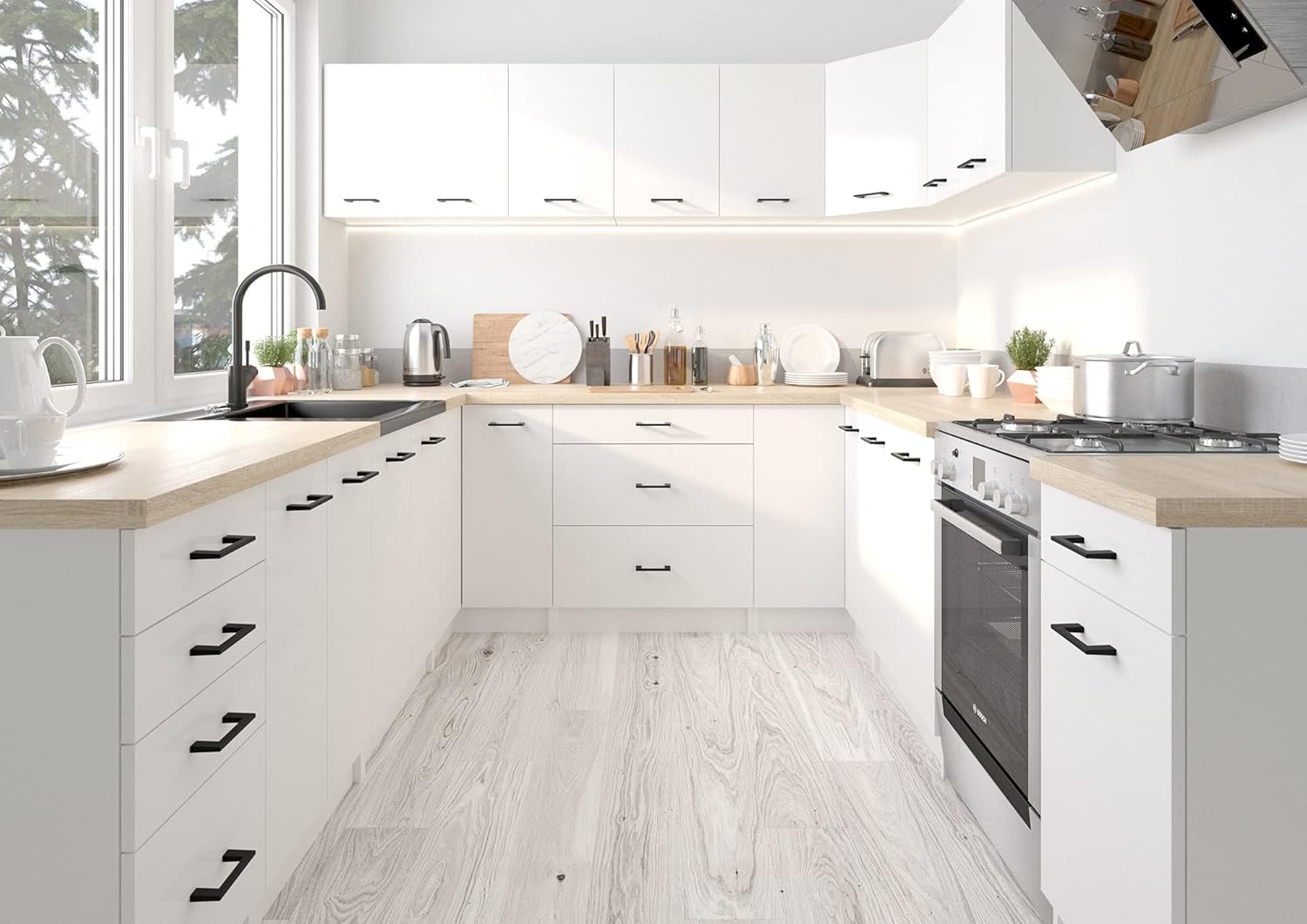 AKORD Armoires de Cuisine Olive Spacieux Robuste pour Tout Design pour Une Petite Cuisine pour Une kitchenette dans Le Cadre d'un Ensemble – Image 9