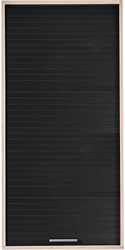 SIMMOB Meuble Haut de Cuisine Chêne Rideau Noir 4 Niches 60 x 124 x 35 cm – Image 6