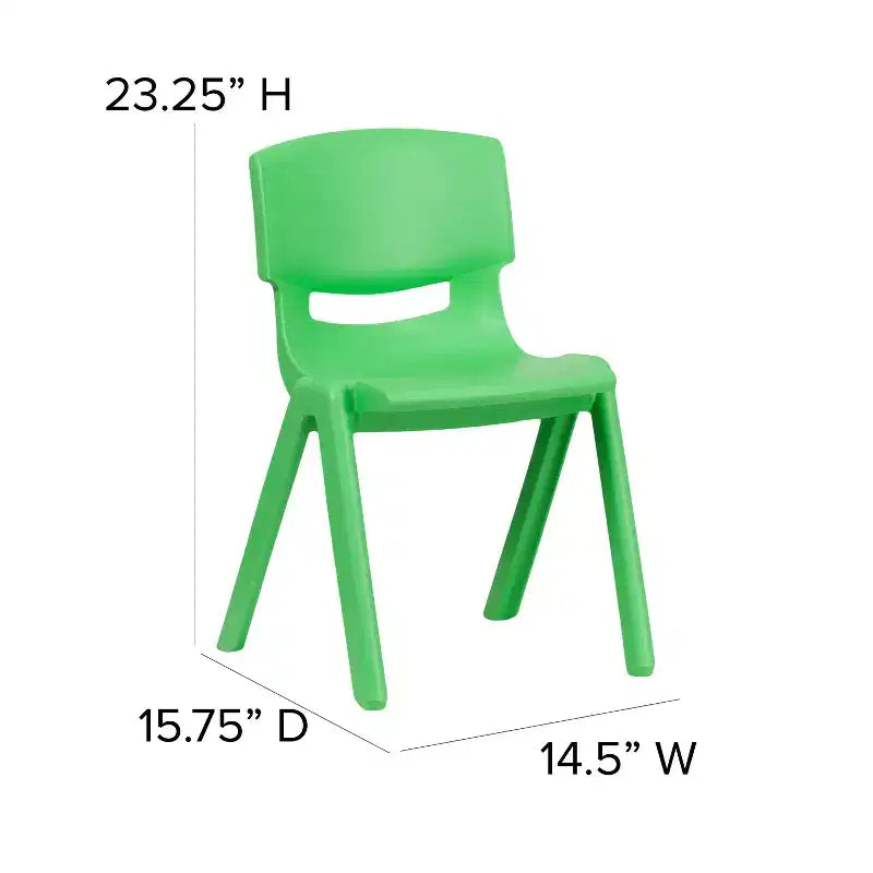 Flash Furniture 10 Pack Plastic Stackable School Chair with 13.25 Seat Height – Image 16
