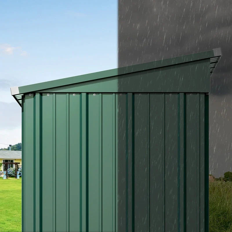Outdoor Storage Metal Shed Garden Tool Shed with Lockable Door for Patio Furniture and Tools – Image 11