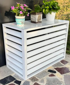 Cache de Climatiseur Extérieur en Aluminium, Résistant à l'Eau et à la Poussière