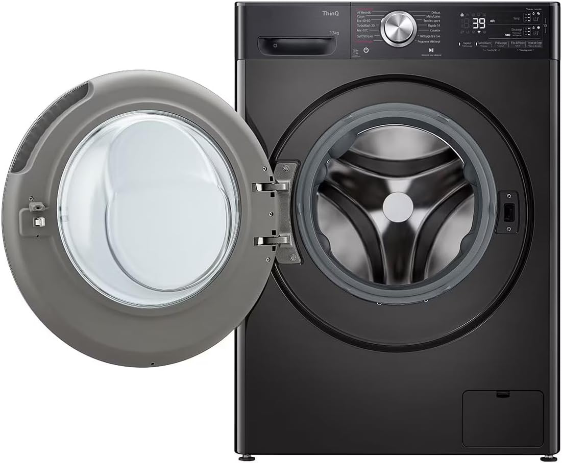 LAVE-LINGE LG F34R92BSTA ouverture hublot 13 kg 1400 trs/min profondeur 61.50 cm – Image 2