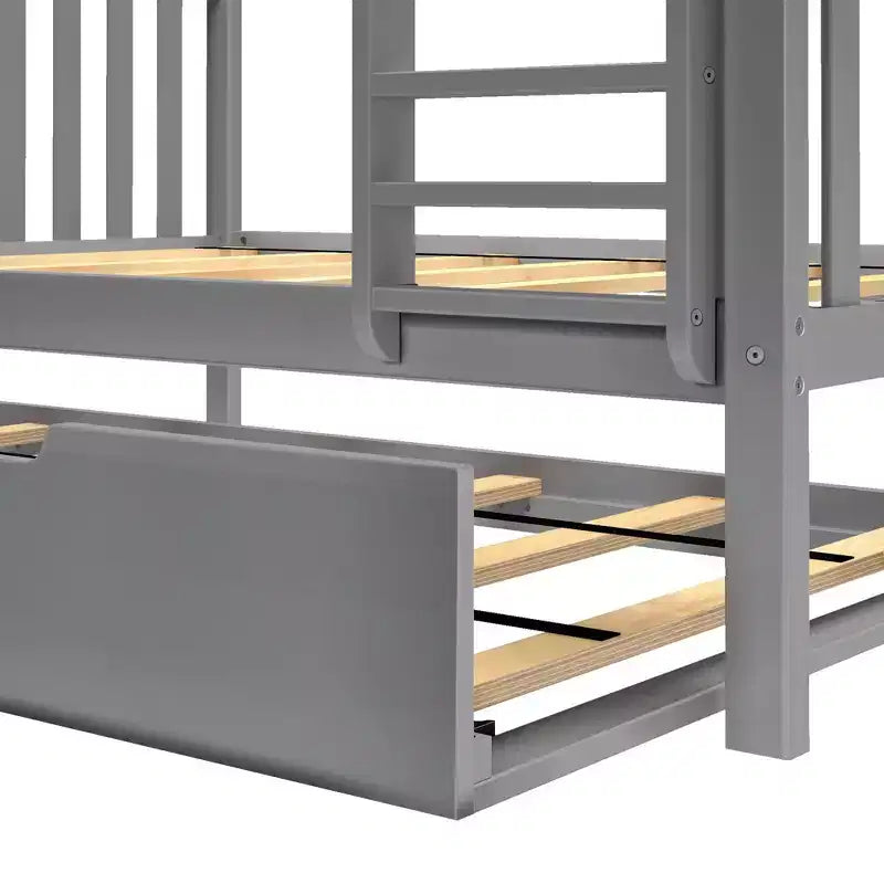 Max & Lily Full over Full Bunk Bed with Trundle Bed – Image 2