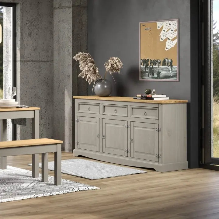 65 Wood Buffet Sideboard Farmhouse - Corona Collection – Image 17