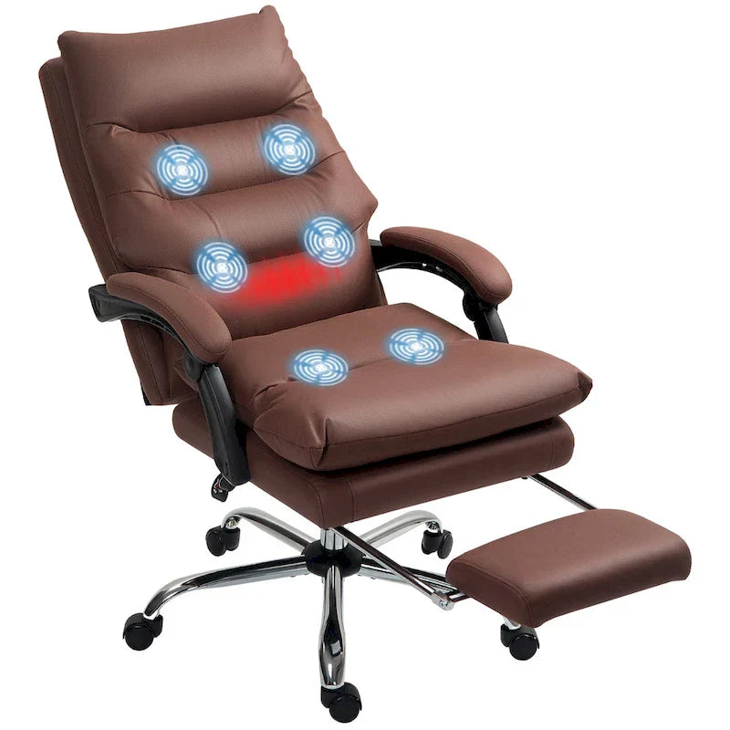 Vinsetto Microfibre Vibration Heated Reclining Massage Office Chair – Image 21