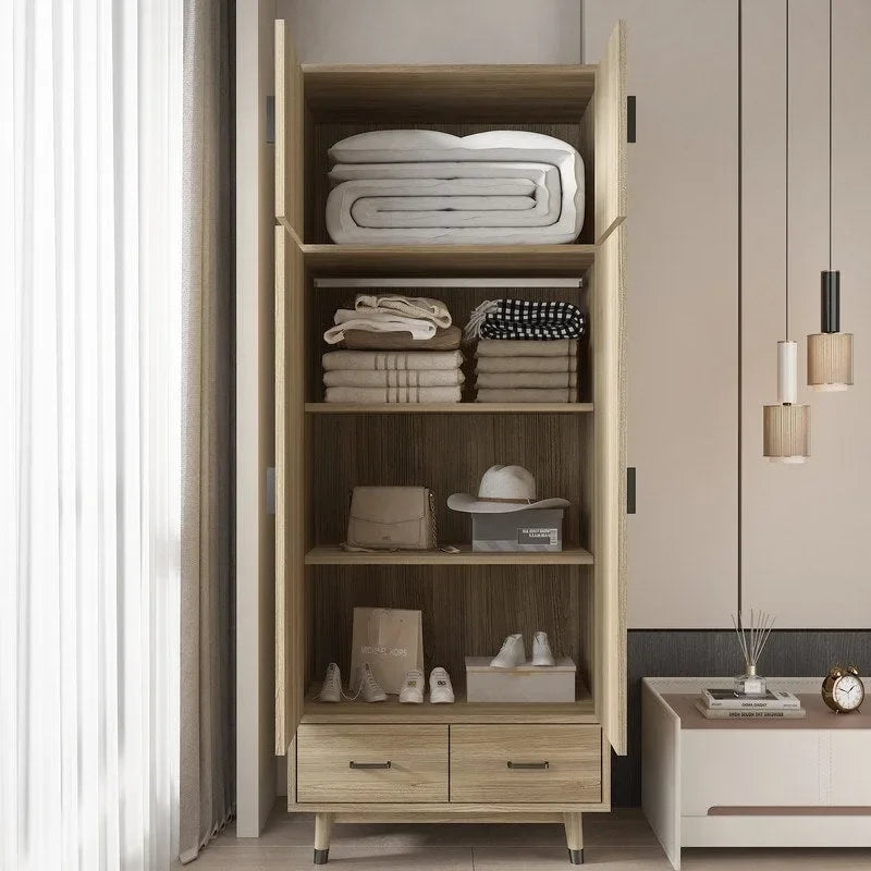 Wooden Armoire with 4 Drawers – Image 7