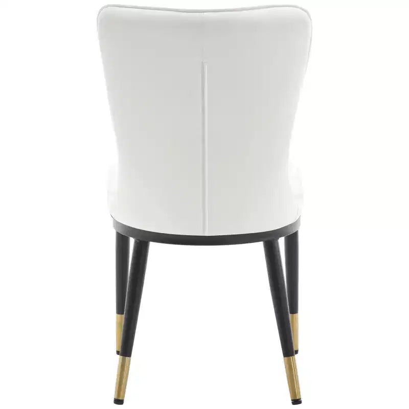 Bekrvio Dining Room Chairs Set of 6, Modern Upholstered Faux Leather Seat with High Back, Metal Legs, Armless Kitchen Chairs for Living Dinning Room – Image 17