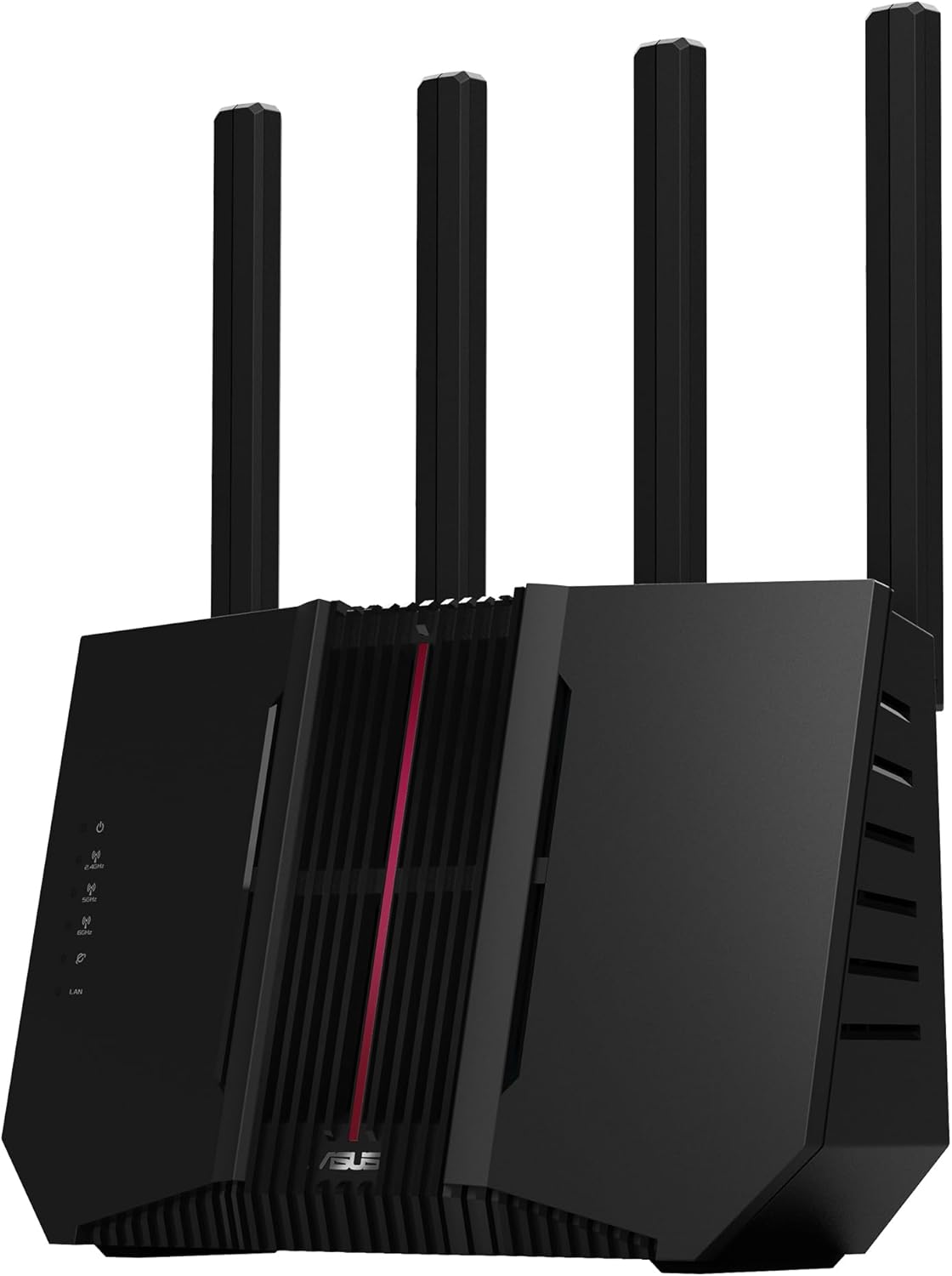 RT-BE92U - Routeur Wi-FI 7 Extensible - Tri-Bande BE9700, 320MHz & 4096-QAM, MLO, AI WAN Detection, AiMesh, Abonnement Gratuit à la sécurité réseau,VPNs
