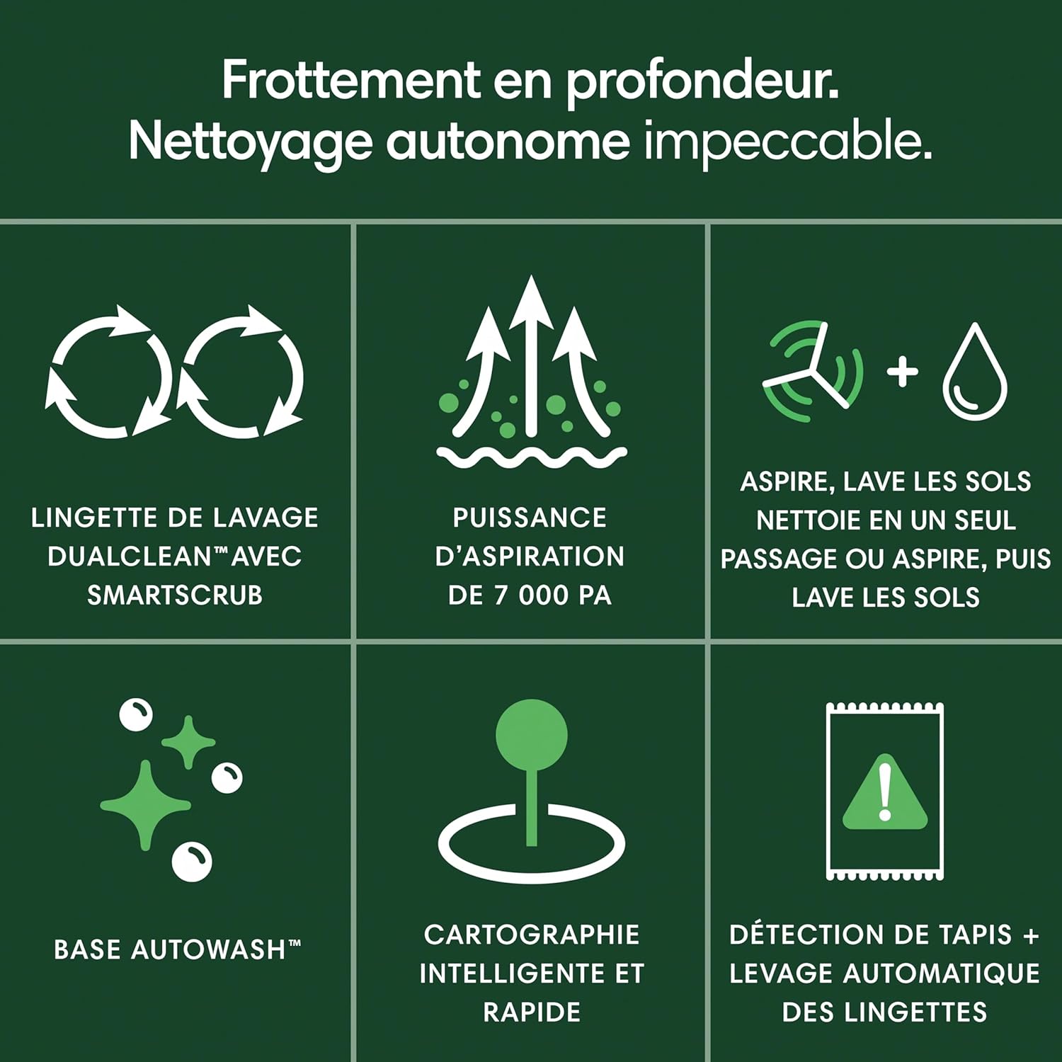 iRobot Roomba Plus 405 Combo Robot + AutoWash - Base Multifonction - Lavage et séchage des lingettes - LiDAR Clearview - 75 Jours d'autovidage - Double Lavage avec SmartScrub - Noir – Image 2