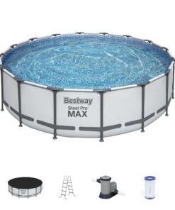 Bestway Steel Pro MAX Round Above Ground Swimming Pool with Pump & Cover