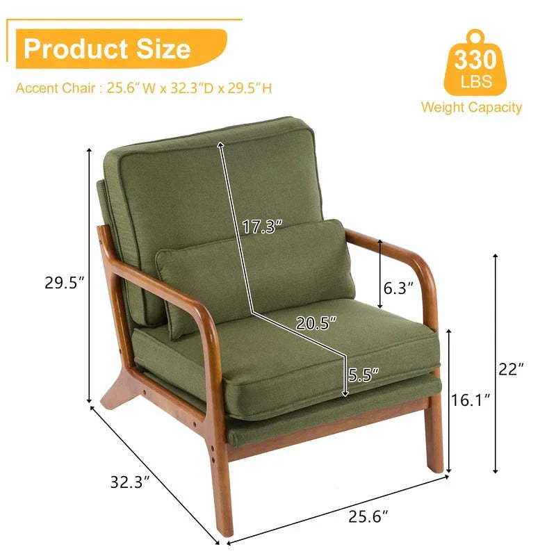 Mid Century Modern Upholstered Accent Chair – Image 55