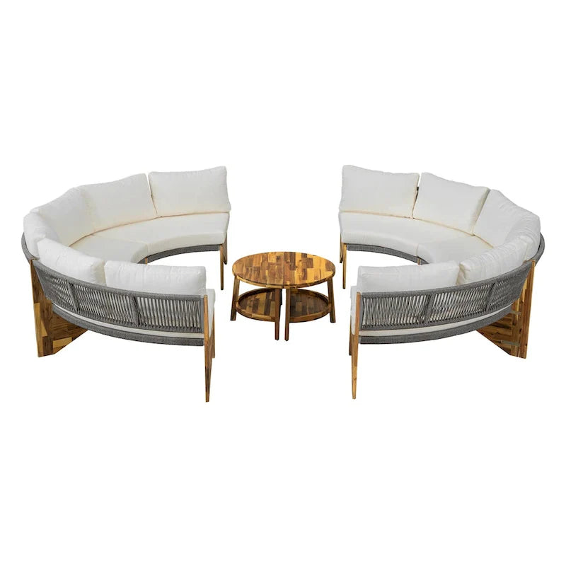 6-Person Outdoor Seating Group with Cushions & 1Coffee Table – Image 18