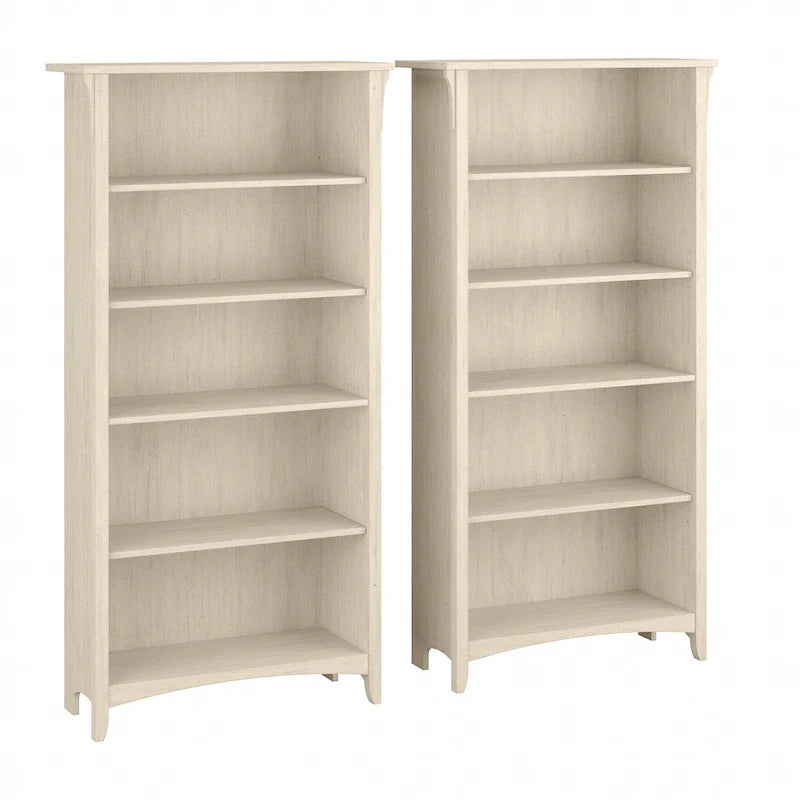 Salinas Tall 5-shelf Bookcase (Set of 2) by Bush Furniture – Image 23