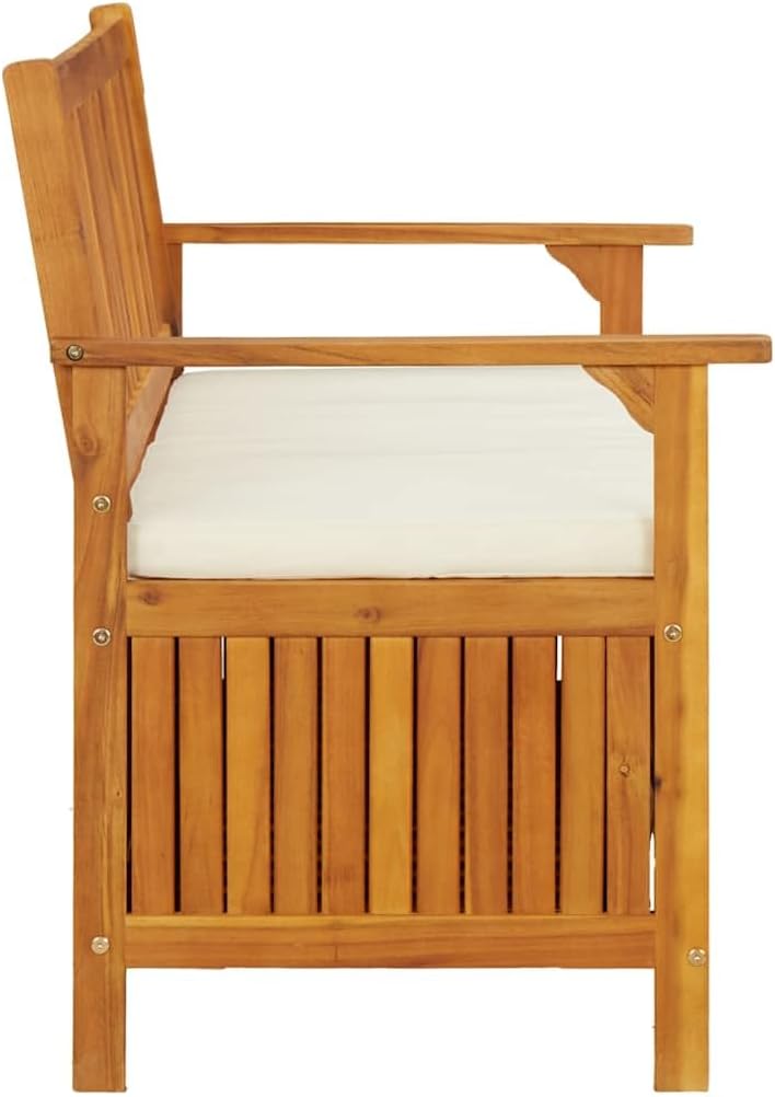 vidaXL Banc de Rangement de Jardin Siège Coffre Stockage Bois d'Acacia Massif – Image 5