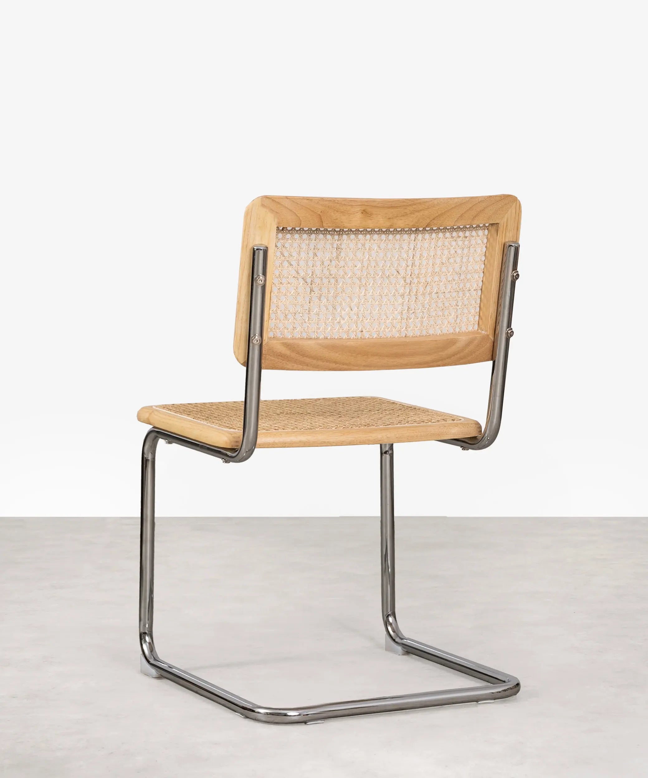 Silla de Comedor de Madera, Ratán y Metal Candy – Image 6