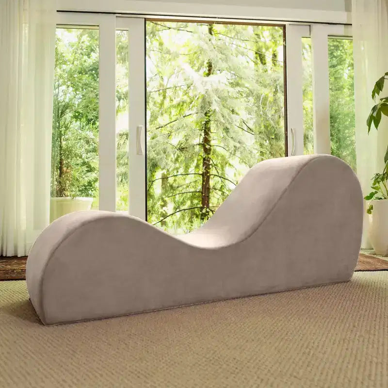 Avana Sleek Chaise Lounge for Yoga - Made in The USA - Great for Stretching, Relaxation, Exercise & More, 60D x 18W x 26H Inch, Light Grey – Image 5