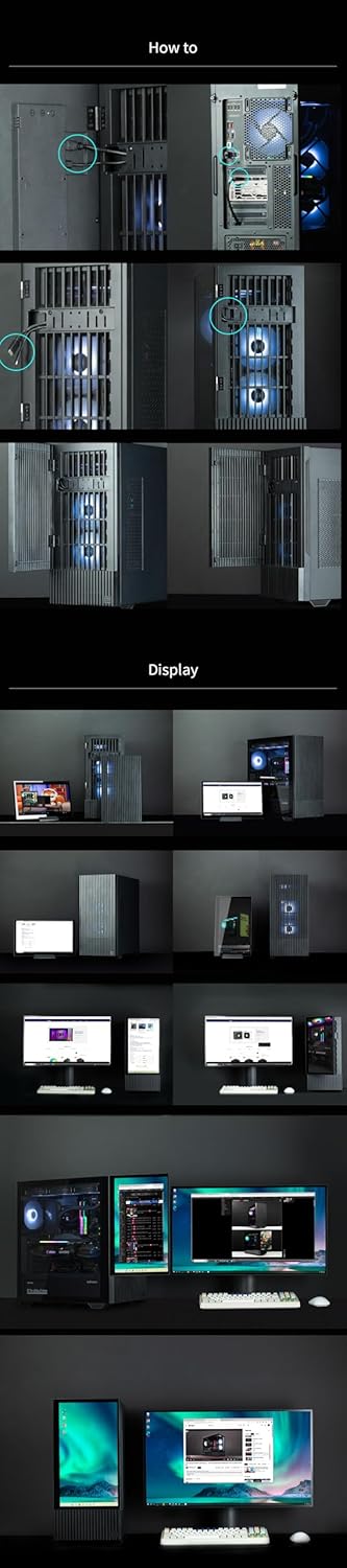 Boitier PC Moyen Tour avec écran 15,6'' Zalman Z10 DS (Noir) – Image 11