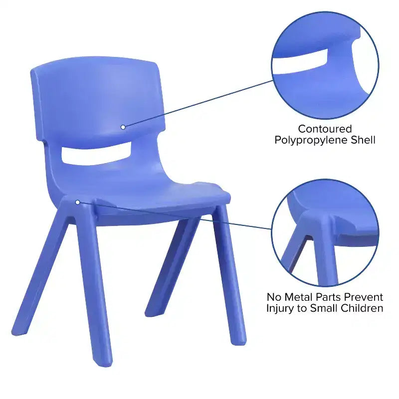 Flash Furniture 10 Pack Plastic Stackable School Chair with 13.25 Seat Height – Image 6